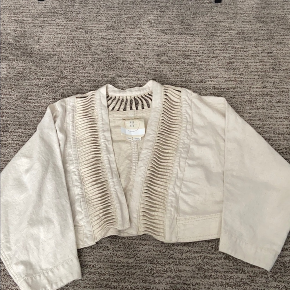 White cardigan
